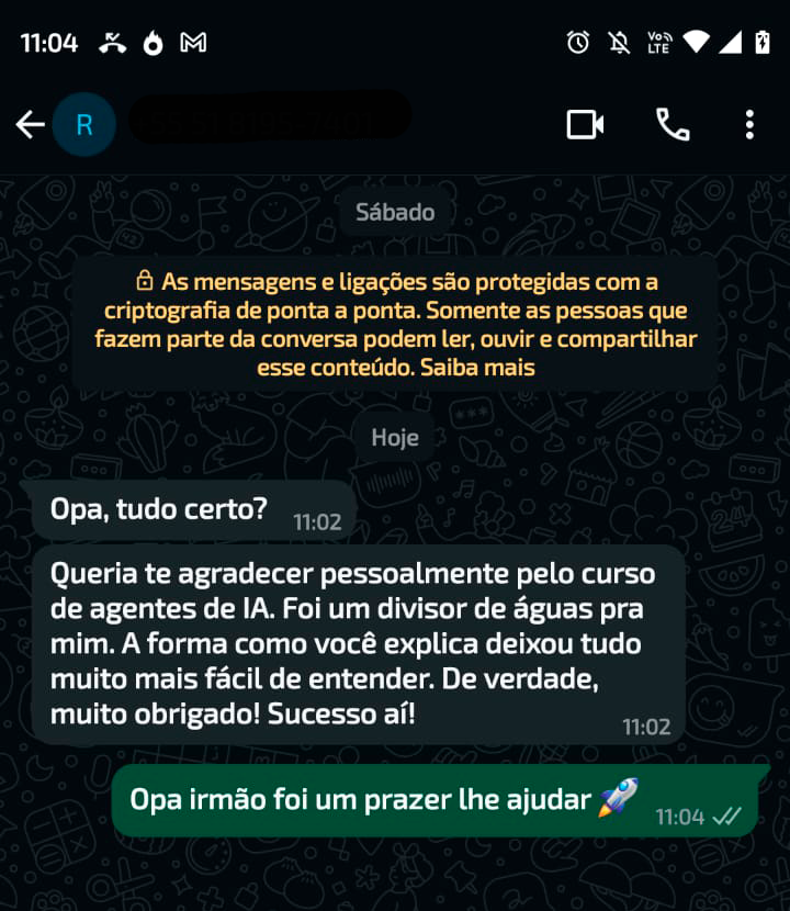 Depoimento de aluno